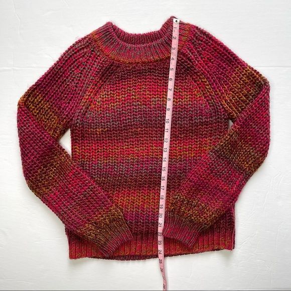 BB Dakota Multi Color Ombré Open Weave Women’s Sweater Size Medium - Picture 9 of 11
